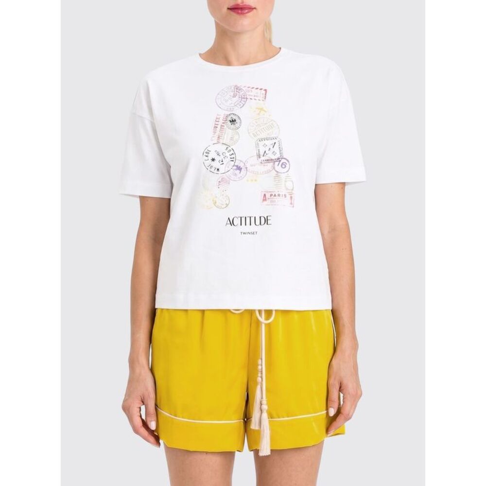 Actitude Twinset Women Printed Cotton T-Shirts Actitude Twinset